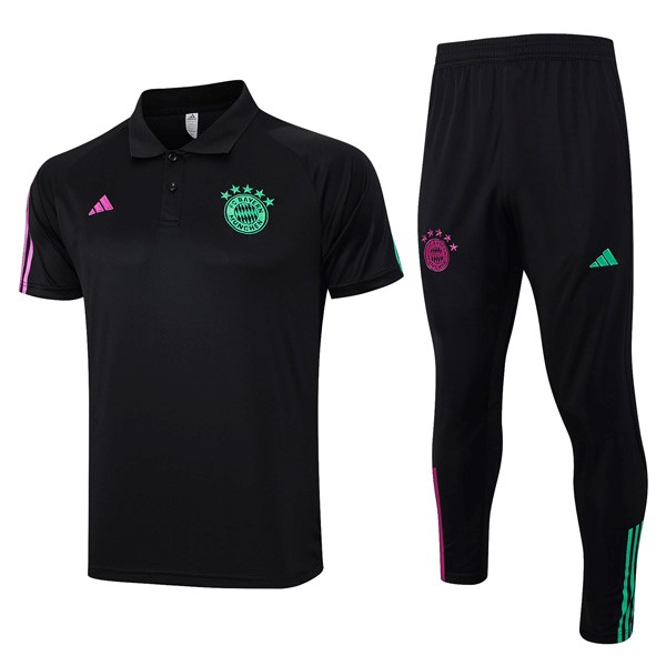 Polo Bayern München Conjunto Completo 2024 Schwarz